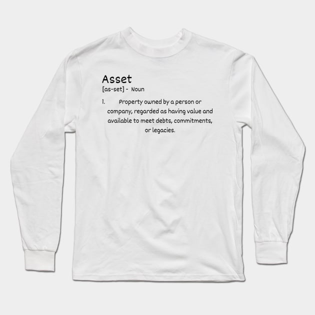 Asset Definition Long Sleeve T-Shirt by Claudia Williams Apparel